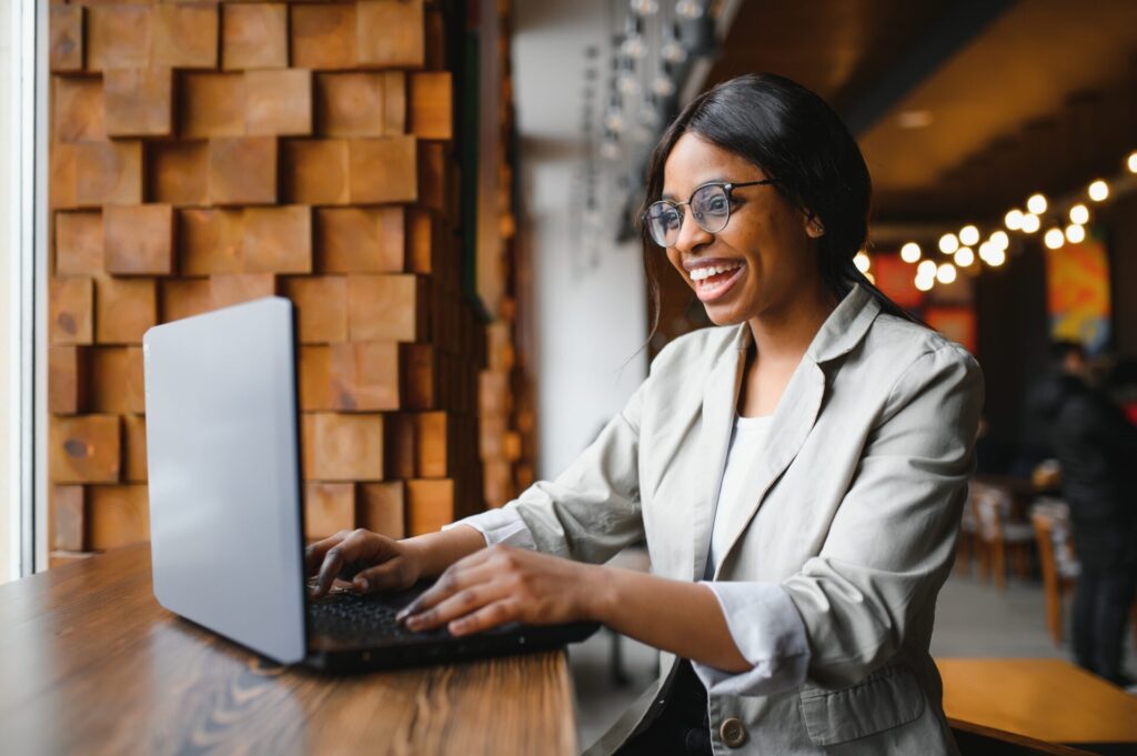 emotional black woman looking at laptop clenching 2023 11 27 05 05 01 utc